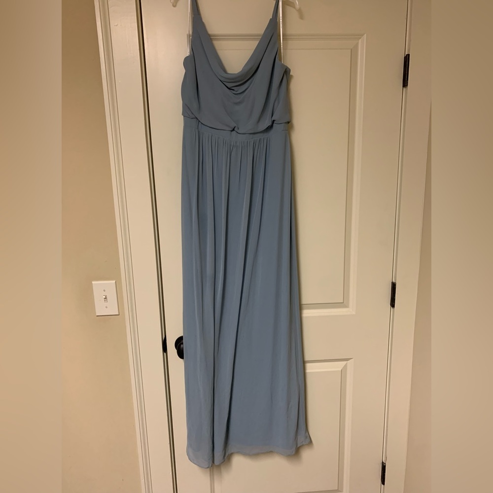After Six blue chiffon bridesmaid dress- worn once